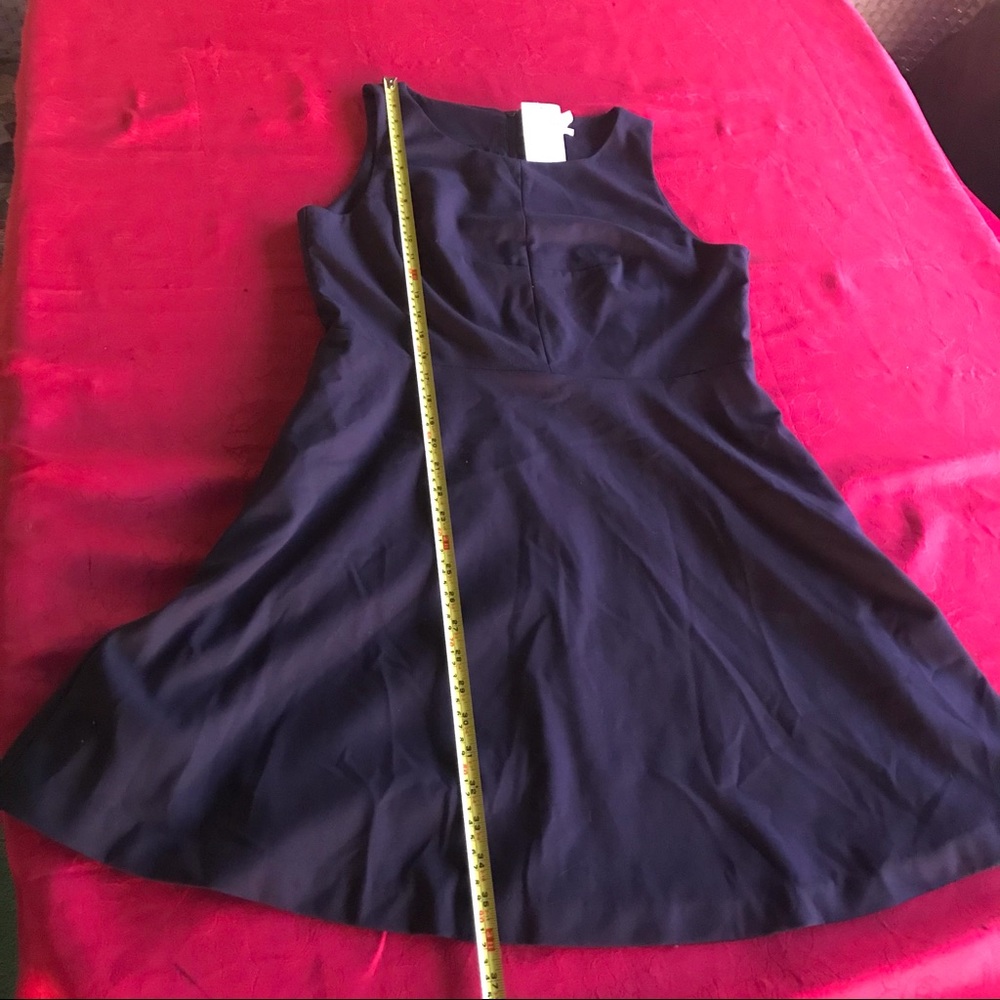 H&M Fit and Flare Navy Blue Lined Dress - Picture 10 of 13